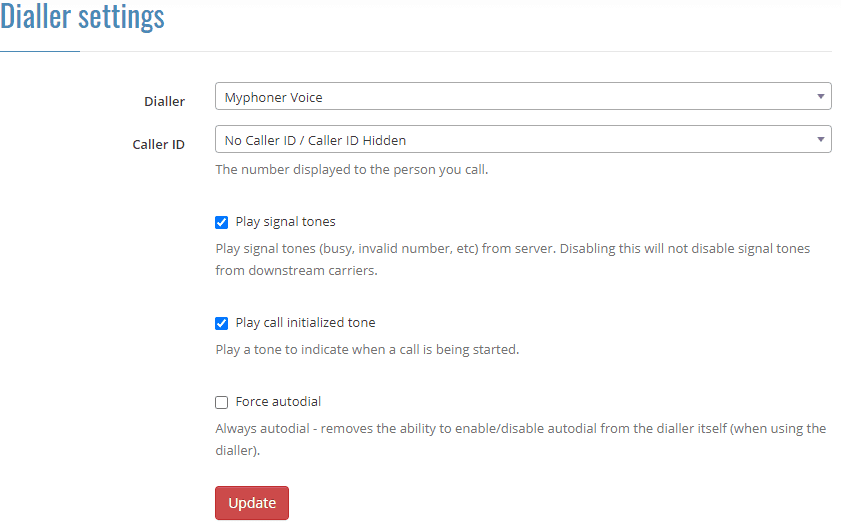 Setting preferences for signal tones